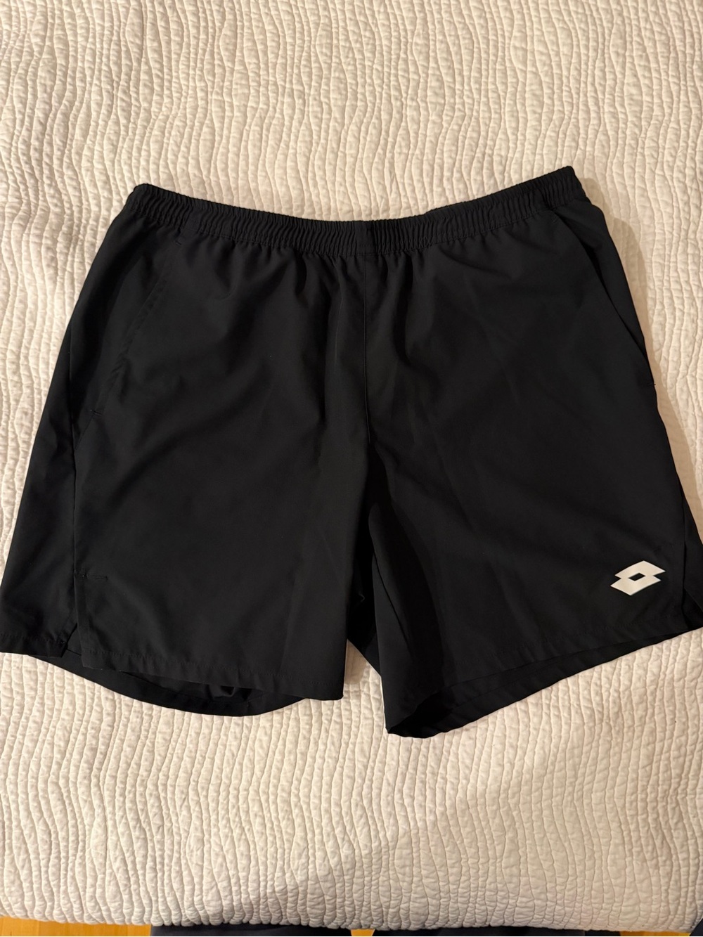 Lotto Black Men's Tennis Shorts with Logo